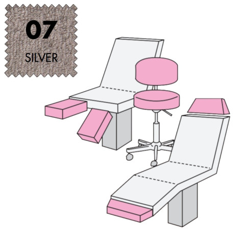 'Hockerbezug Maxi, Frottee - 07 silver'