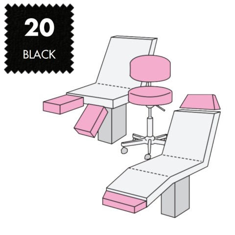 'Hockerbezug Maxi, Frottee - 20 black'