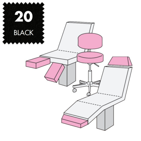 'Hockerbezug Maxi, Frottee - 20 black'