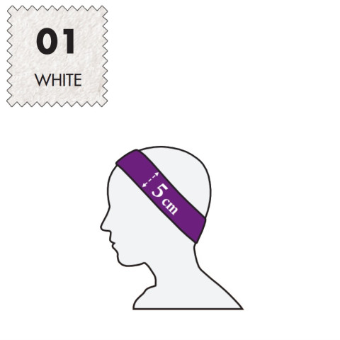 'Stirnband Standard 5 Stück, Frottee - 01 white'
