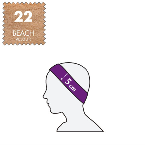 'Stirnband Standard 5 Stück, Velour - 22 beach'