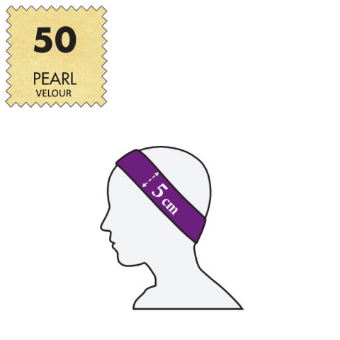 'Stirnband Standard 5 Stück, Velour - 50 pearl'