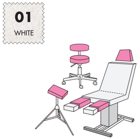 'Hockerbezug Medium, Frottee - 01 white'