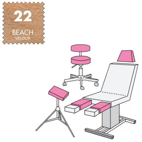 'Hockerbezug Medium, Velour - 22 beach'