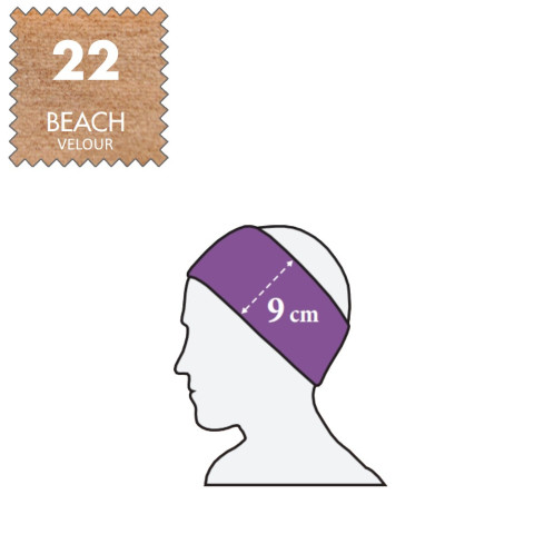 'Stirnband Maxi 5 Stück, Velour - 22 beach'