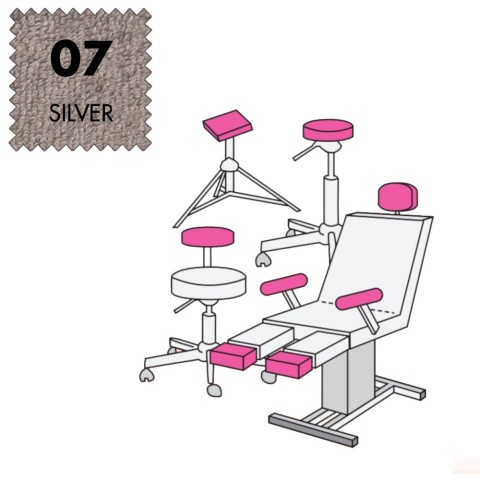 'Hockerbezug Mini, Frottee - 07 silver'
