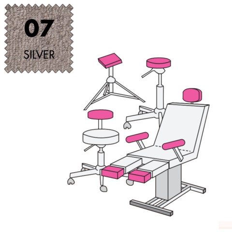 'Hockerbezug Mini, Frottee - 07 silver'