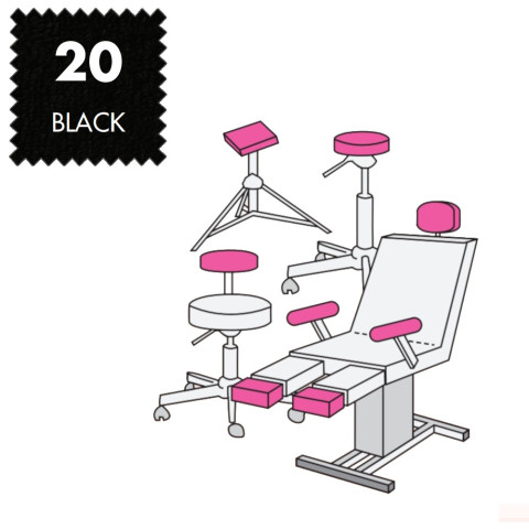 'Hockerbezug Mini, Frottee - 20 black'