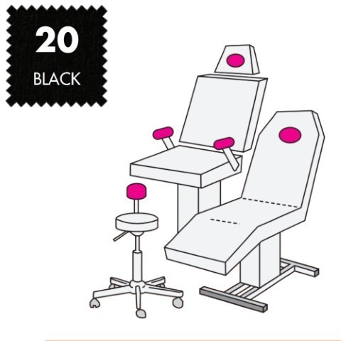 'Hockerbezug Micro, Frottee - 20 black'