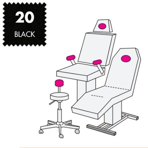 'Hockerbezug Micro, Frottee - 20 black'