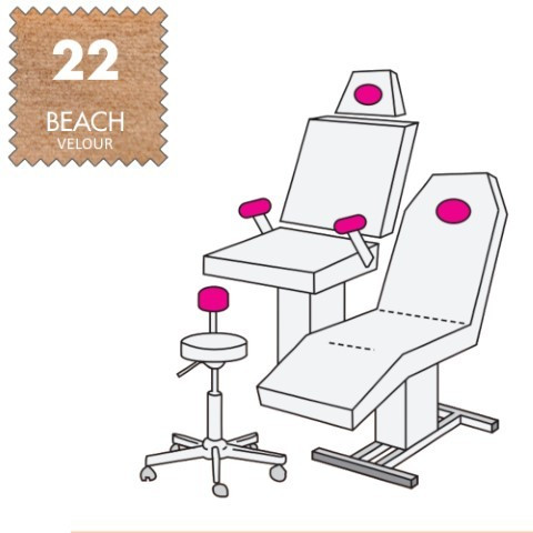 'Hockerbezug Micro, Velour - 22 beach'