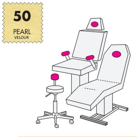 'Hockerbezug Micro, Velour - 50 pearl'