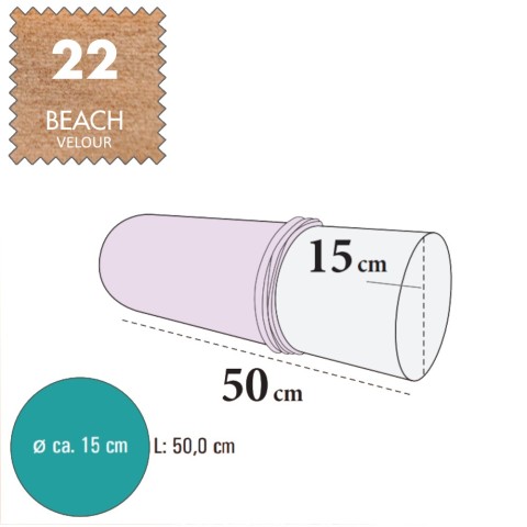 'Bezug für Knierolle, Velour - 22 beach'