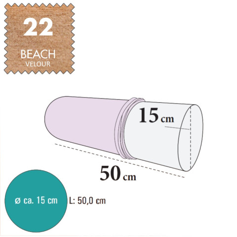 'Bezug für Knierolle, Velour - 22 beach'