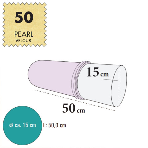 'Bezug für Knierolle, Velour - 50 pearl'