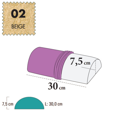 'Bezug für Handauflage Halbrolle, Frottee - 02 beige'