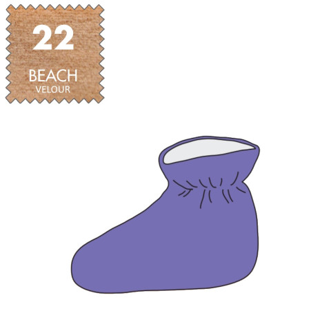 'Studio-Fuß-Pack , Velour - 22 beach'