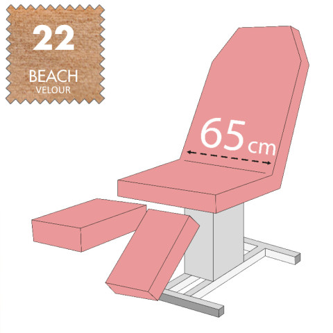 'Set - Pediküreliegenbezug, Velour - 22 beach'