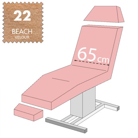 'Set - Liegenbezug 3-teilig, Velour - 22 beach'