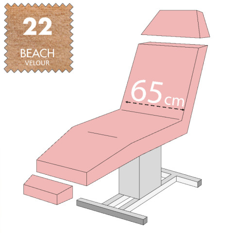 'Set - Liegenbezug 3-teilig, Velour - 22 beach'