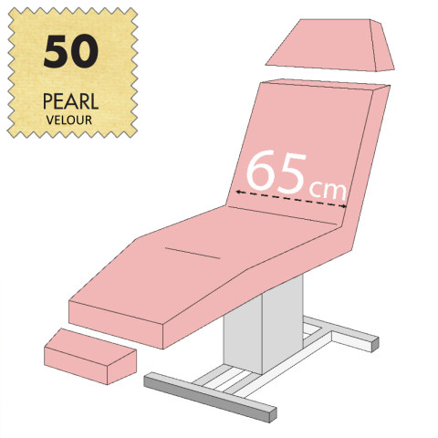 'Set - Liegenbezug 3-teilig, Velour - 50 pearl'