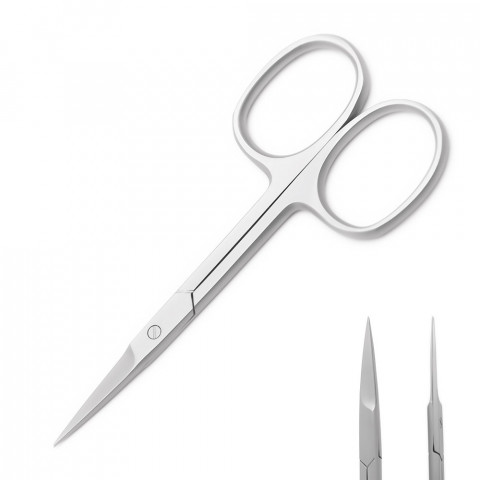 'Cuticle Scissor 10 cm with straight 26 mm cutting edge'