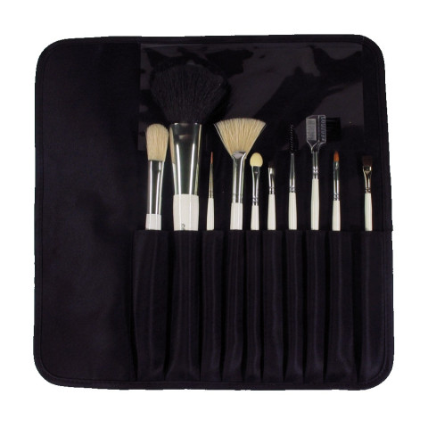 'Paintbrush-Set 10 Paintbrushes in imitation leather case'