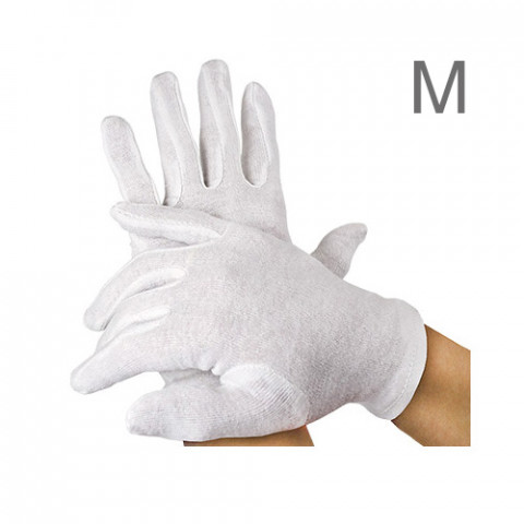'Baumwoll-Handschuhe, 12 Paar, M'