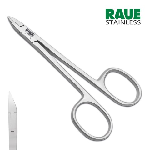 'RAUE Cuticle Nipper 10.5 cm, Scissor Handle, 11 mm Straight Jaw'
