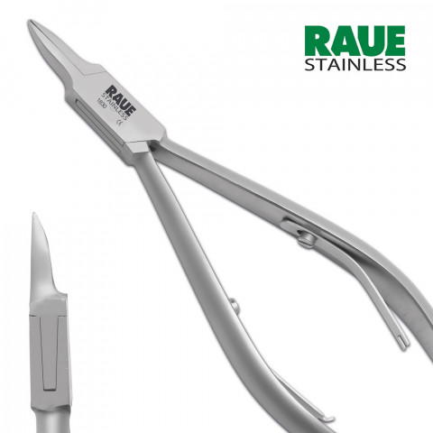 'RAUE Ingrown Nipper 13 cm, Flame Point, Rounded Jaw'
