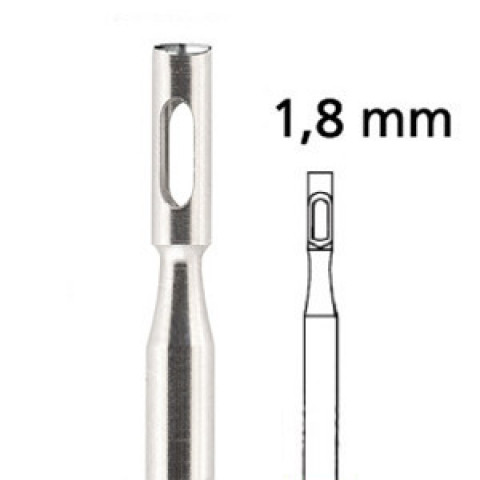 'Hollow Drill flatly F225RF Ø 1.8 mm, stainless'