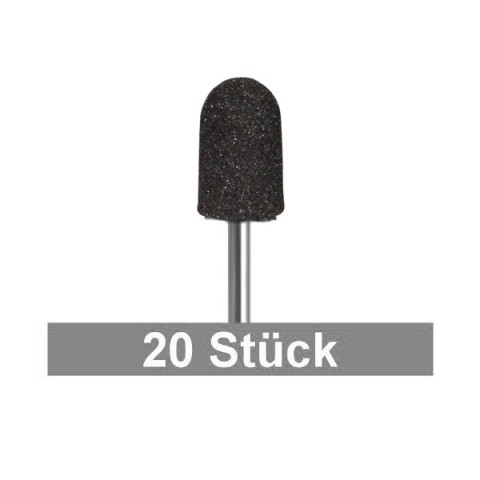 'PEDICE Abrasive Caps 7mm medium, black, 20 pieces'