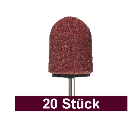 'PEDICE Abrasive Caps 13 mm coarse, brown, 20 pieces'