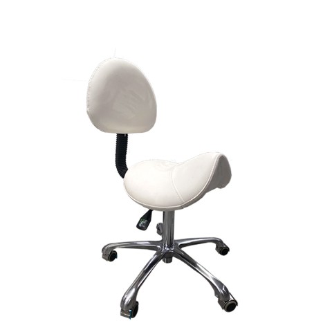 'Sattelsitzhocker BASIC mit Lehne, weiß'