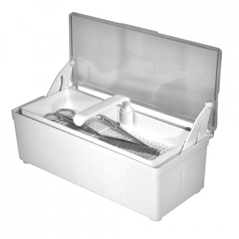 'Container for instruments with lid & sieve, 1200 ml'