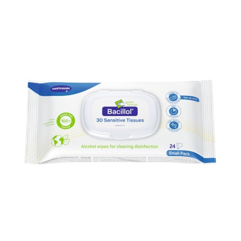 'Bacillol 30 Sensitive Green Tissues, 24 Tücher'