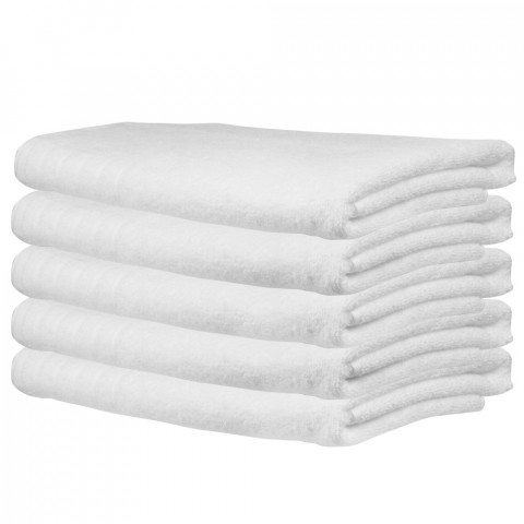 'Frottee-Duschtuch 70x140 cm, weiß (5 Stück)'