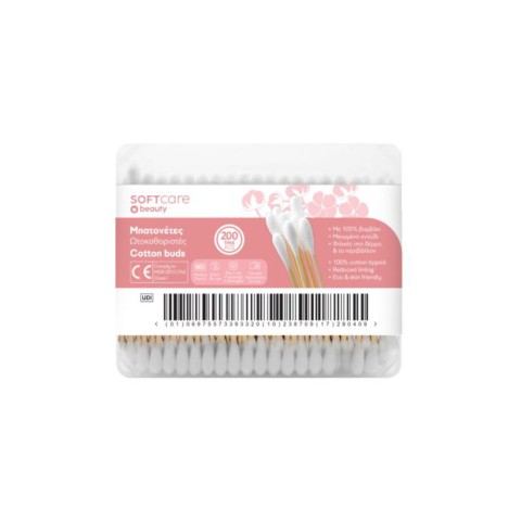 'Cotton buds with wooden shaft, 200 pieces'