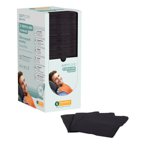 'PE-Coated Napkins, black (125 pcs)'