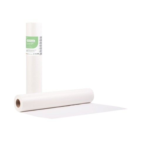 'Disposable Paper Rolls 2-ply, 58cm x 50m, perforated & PE-coated'