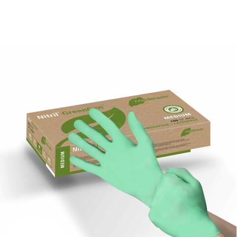 'Nitril GreenGen Gloves 100, Size L (8-9)'