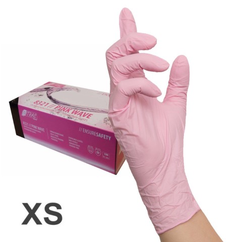 'Nitrile gloves PINK XS, 100 pieces'
