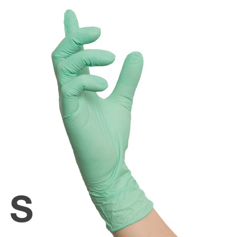 'RAUE Nitril MINT Gloves 100, Size S (6-7)'