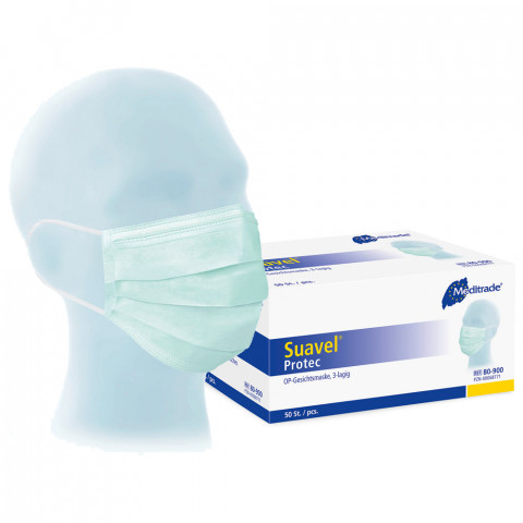 'Disposable face masks, 50 pcs. BLUE'