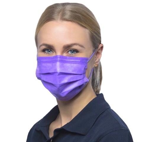 'OP-Mundschutz PROTECT PLUS Lavendel, 4-lagig, 50 Stück'