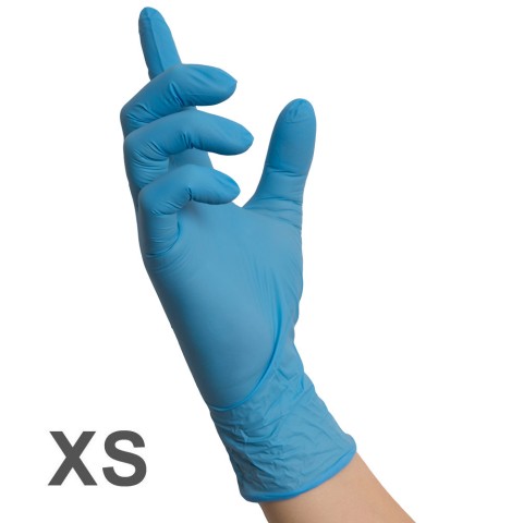 'Nitril-Handschuhe BLAU, Gr. XS (5-6)'