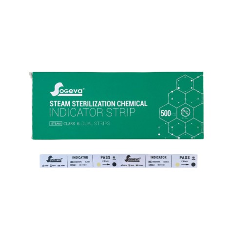 'Teststreifen für Dampfsterilisation, 500 Stück TYP 6'