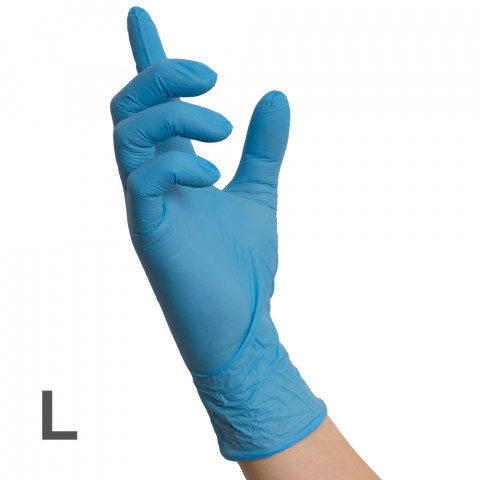 'Nitril BLAU Handschuhe 100, Gr. L (8-9)'