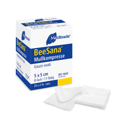 'Meditrade Mullkompressen, steril 5 x 5 cm, 25 x 2 Stück'