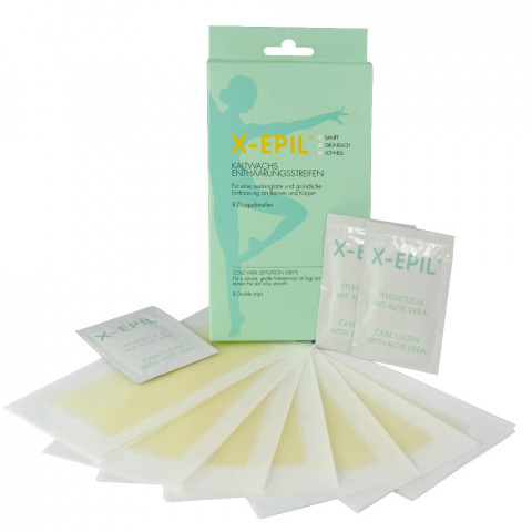 'X-EPIL Coldwax-Strips 8 pieces, wide'